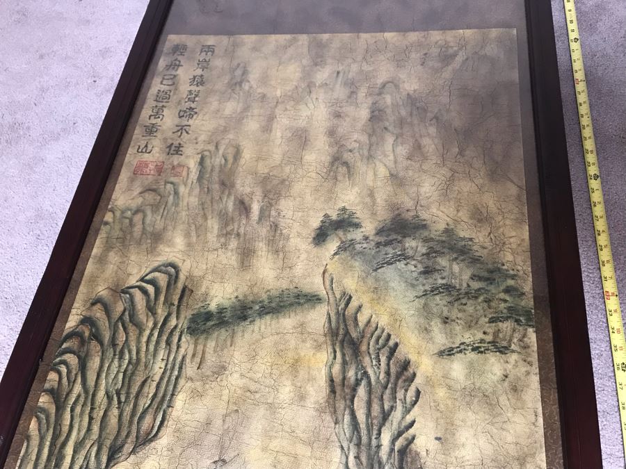 JUST ADDED - Large Limited Edition Hand-Painted And Signed Depiction Of Tang Dynasty Scenery 33W X 60H - See Photos [Photo 6]