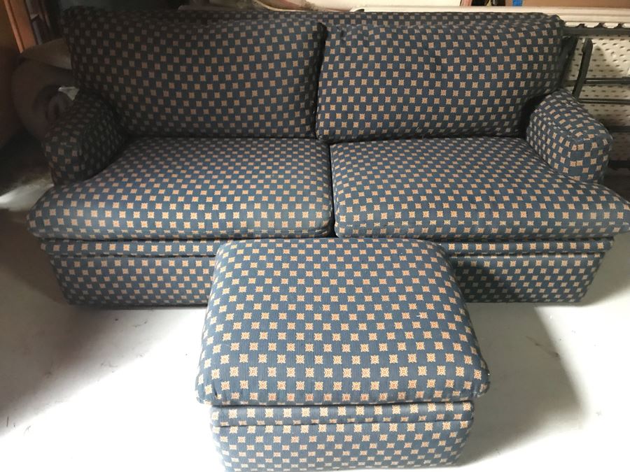 JUST ADDED - D.C. Douglas Upholstered Sleeper Sofa With Matching Ottoman 72W X 36D X 32H [Photo 4]