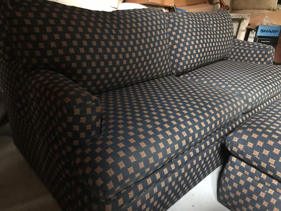 JUST ADDED - D.C. Douglas Upholstered Sleeper Sofa With Matching Ottoman 72W X 36D X 32H [Photo 5]