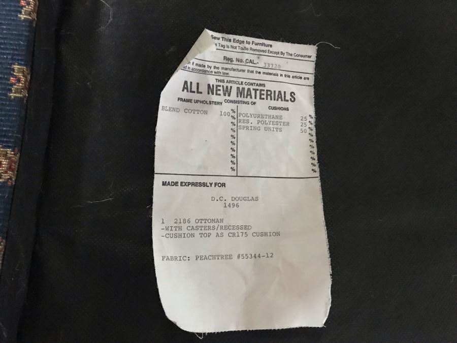 JUST ADDED - D.C. Douglas Upholstered Sleeper Sofa With Matching Ottoman 72W X 36D X 32H [Photo 9]