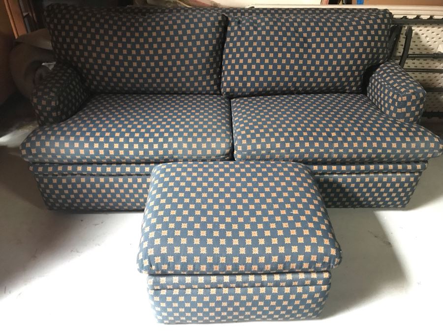 JUST ADDED - D.C. Douglas Upholstered Sleeper Sofa With Matching Ottoman 72W X 36D X 32H [Photo 3]