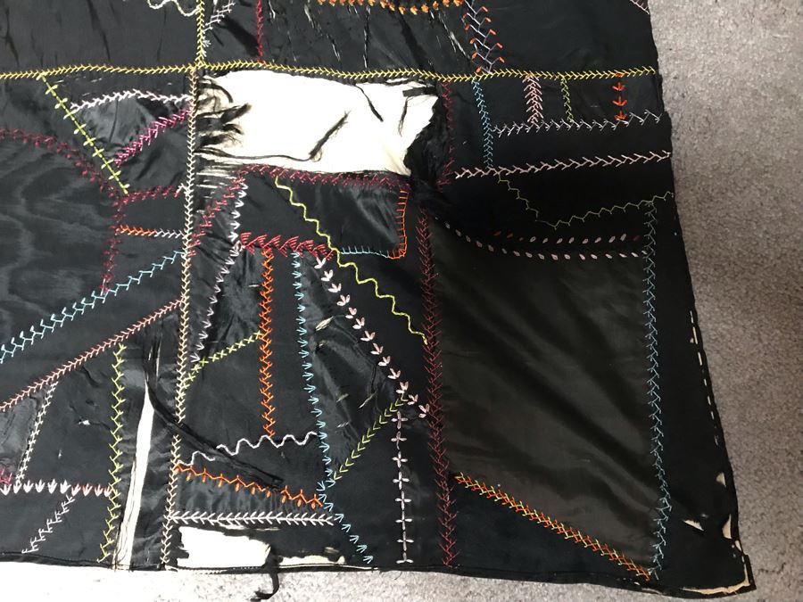 JUST ADDED - Antique 1913 Quilt With Damage 60 X 74 [Photo 4]