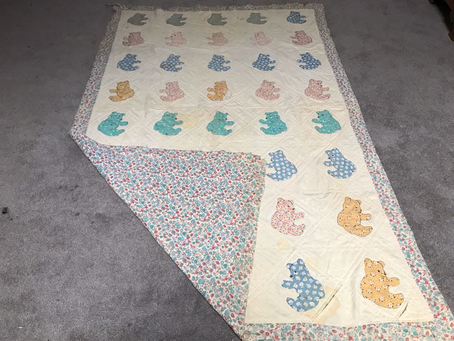 JUST ADDED - Vintage Bear Quilt 54 X 87 [Photo 6]