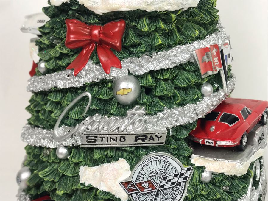 JUST ADDED - Corvette Oh What Fun It Is To Drive! Illuminated Tree Featuring Corvette Sting Rays By The Bradford Exchange 12H [Photo 4]