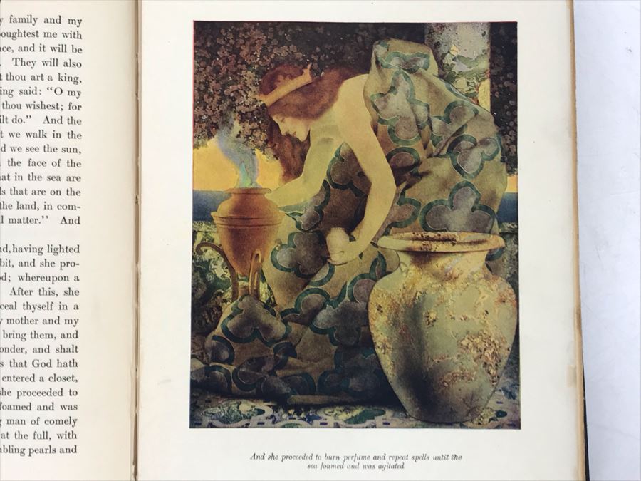 JUST ADDED - Vintage 1925 Book The Arabian Nights Their Best-Known Tales - Illustrated By Maxfield Parrish [Photo 9]