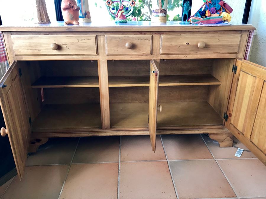 JUST ADDED - Ethan Allen Wooden Sideboard Buffet Cabinet [Photo 7]