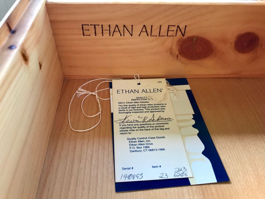 JUST ADDED - Ethan Allen Wooden Sideboard Buffet Cabinet [Photo 5]