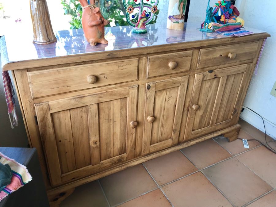 JUST ADDED - Ethan Allen Wooden Sideboard Buffet Cabinet [Photo 4]