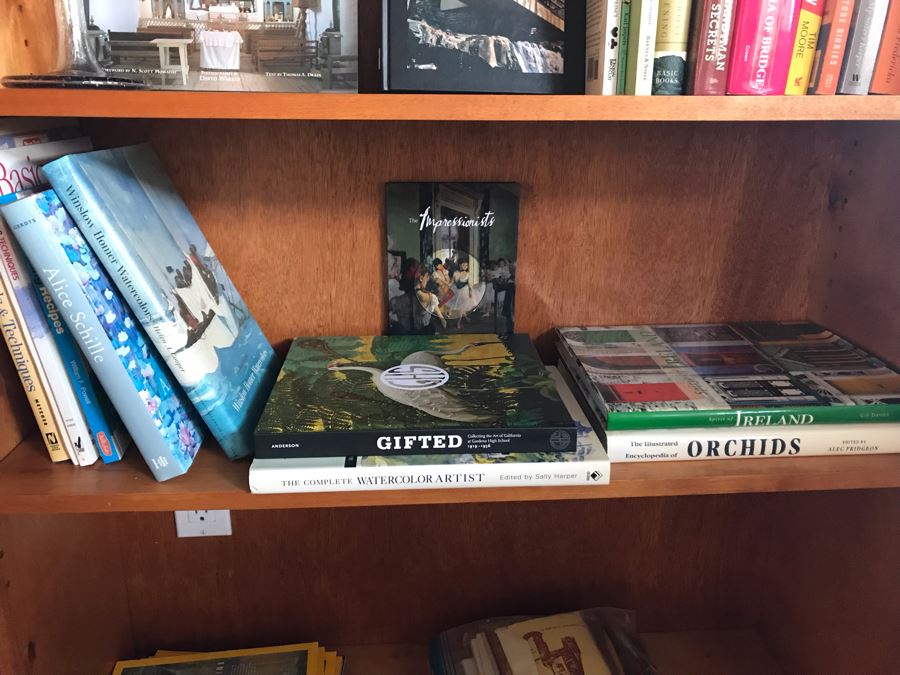 JUST ADDED - Book Lot Shown On Center Shelf - Mainly Art Books