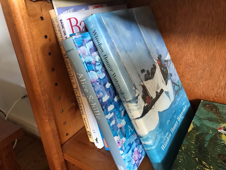 JUST ADDED - Book Lot Shown On Center Shelf - Mainly Art Books [Photo 2]