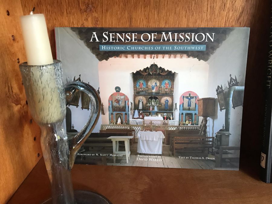 JUST ADDED - Book Lot Shown On Center Shelf And Glass Candle Holder [Photo 4]