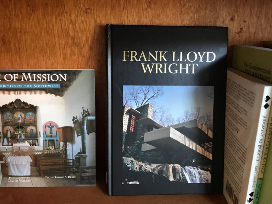 JUST ADDED - Book Lot Shown On Center Shelf And Glass Candle Holder [Photo 3]