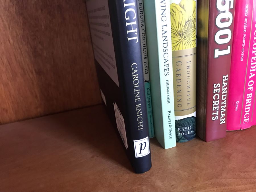 JUST ADDED - Book Lot Shown On Center Shelf And Glass Candle Holder [Photo 6]