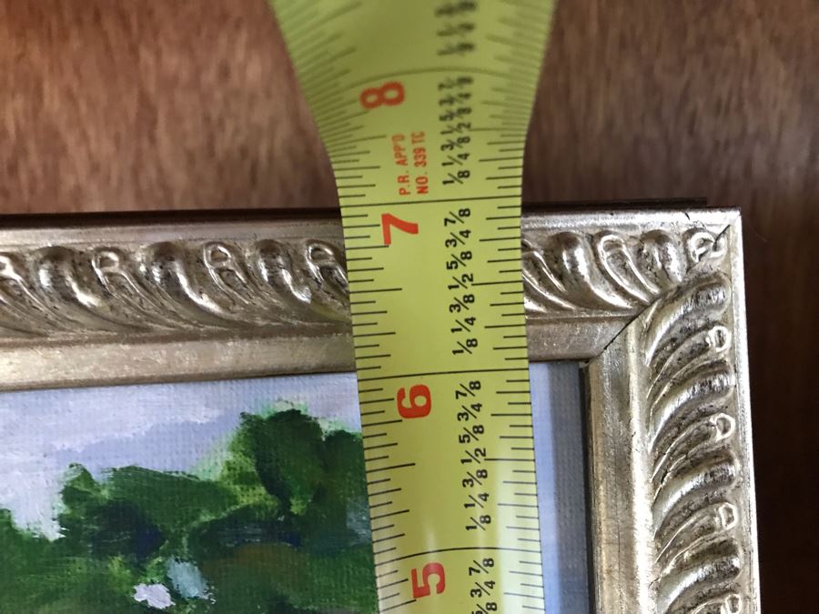 JUST ADDED - Original Plein Air Painting 9W X 7H And Pewter Trophy Pitcher 6H [Photo 9]