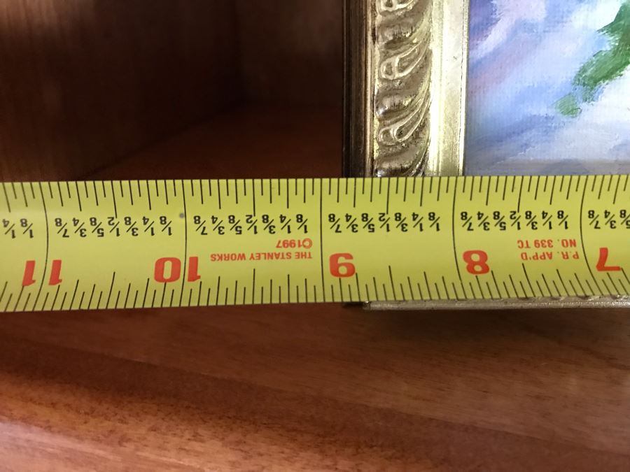 JUST ADDED - Original Plein Air Painting 9W X 7H And Pewter Trophy Pitcher 6H [Photo 8]