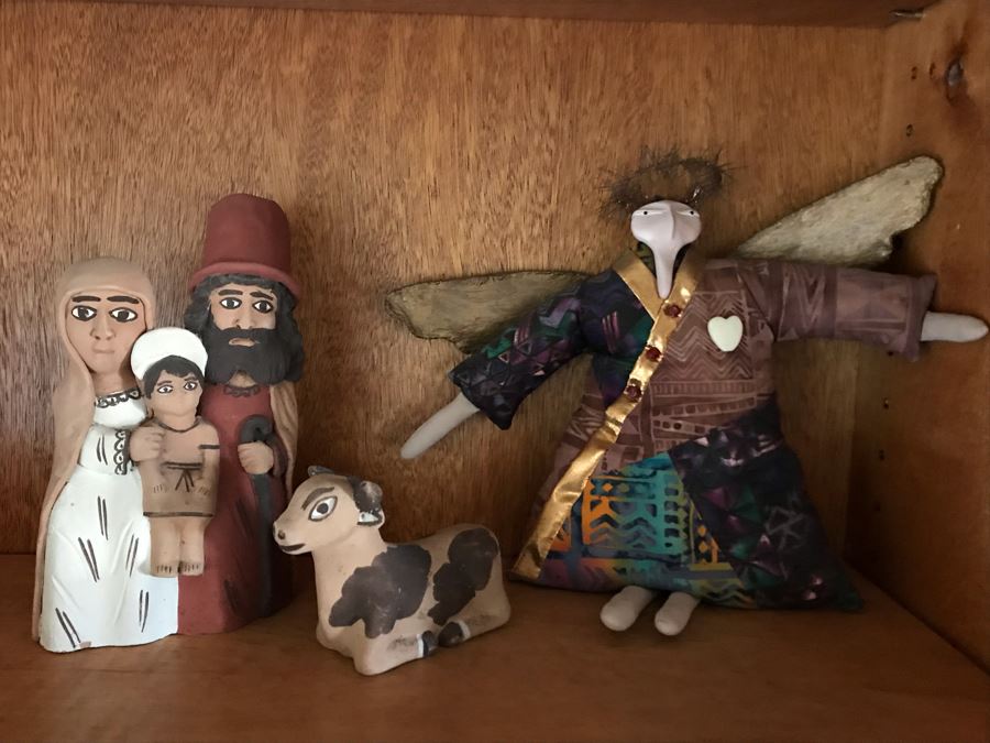JUST ADDED - Handmade Peruvian Pottery Sculptures And Handmade Doll 9H [Photo 1]