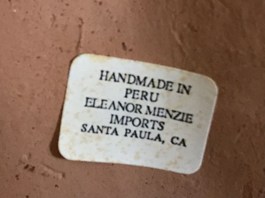 JUST ADDED - Handmade Peruvian Pottery Sculptures And Handmade Doll 9H [Photo 7]