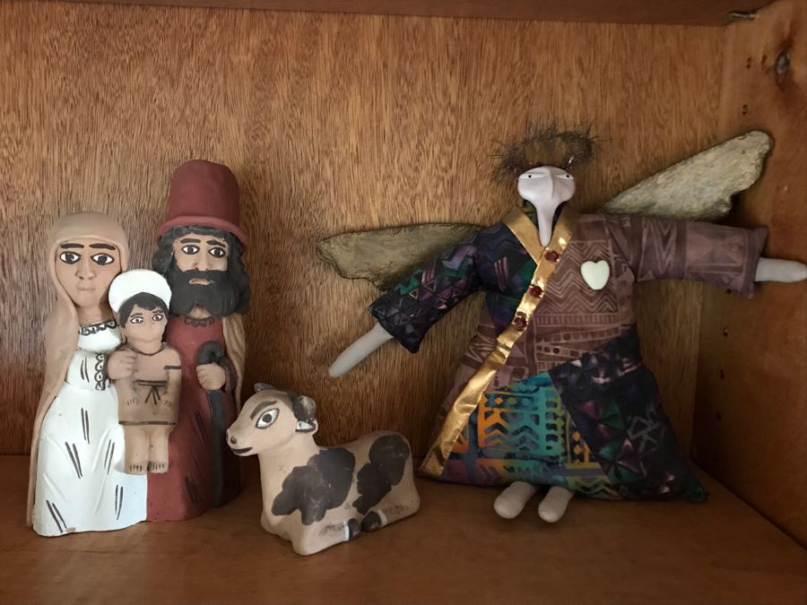 JUST ADDED - Handmade Peruvian Pottery Sculptures And Handmade Doll 9H [Photo 2]