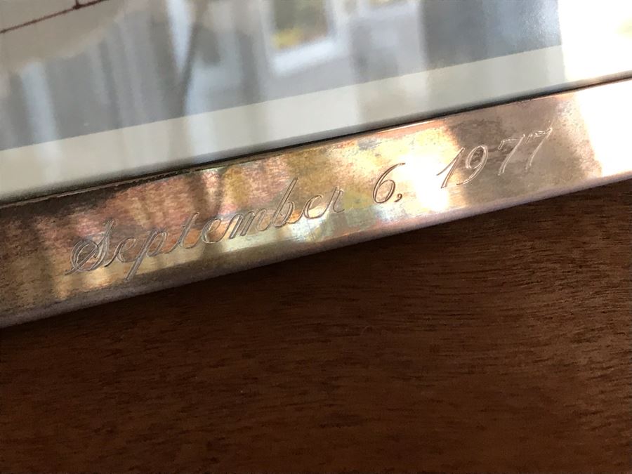 JUST ADDED - Sterling Silver Picture Frame 10 X 8, Irish Cross Sculpture 11H And Wooden Sculpture [Photo 5]