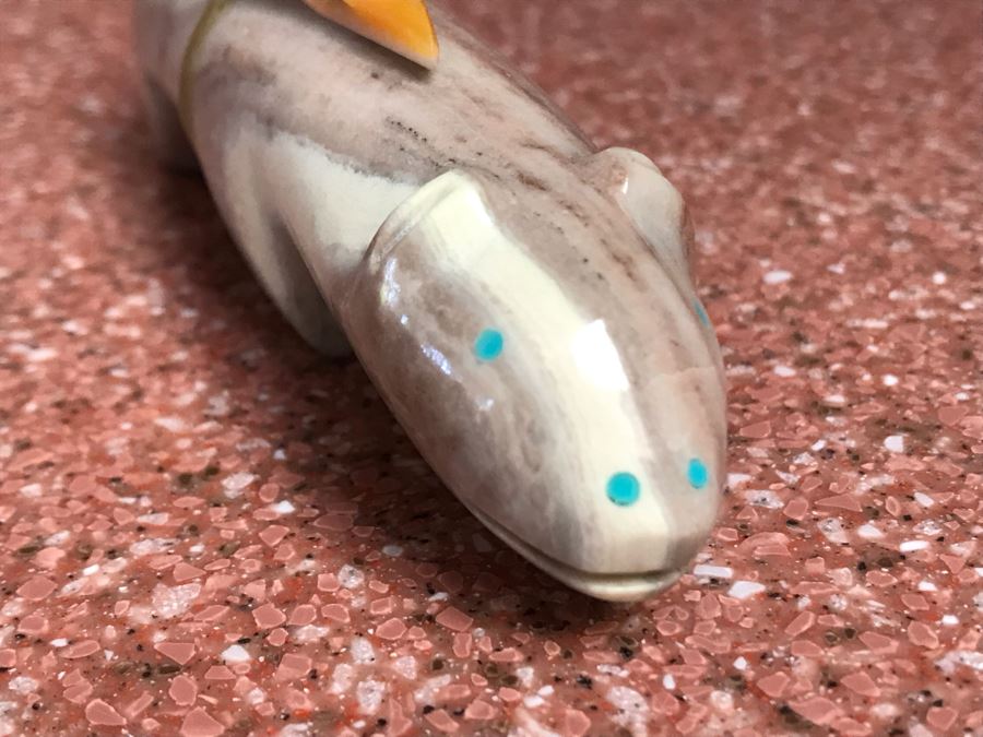 JUST ADDED - Native American Carved Stone Bear Fetish 5W X 1D X 1.5H [Photo 6]