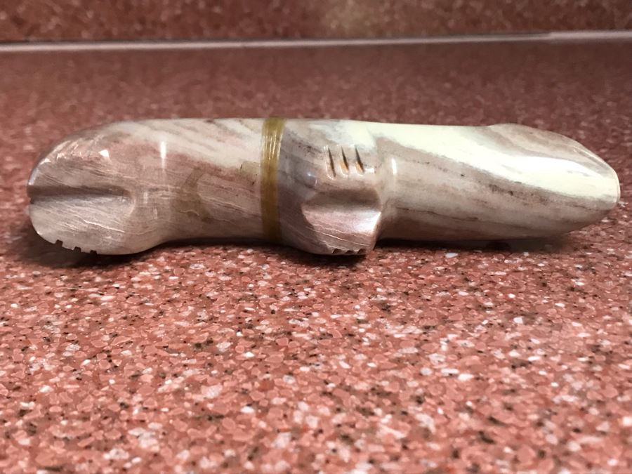 JUST ADDED - Native American Carved Stone Bear Fetish 5W X 1D X 1.5H [Photo 9]