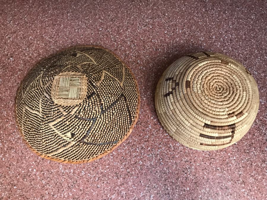 JUST ADDED - Pair Of Hand Woven Native Baskets 9R And 6.5R [Photo 6]