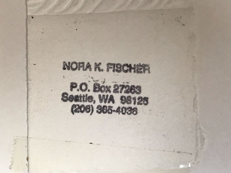 JUST ADDED - Limited Edition Signed Miniature Print Titled 'Crossing' By Nora K. Fischer Seattle WA Frame Measures 10.5 X 10.5 [Photo 4]