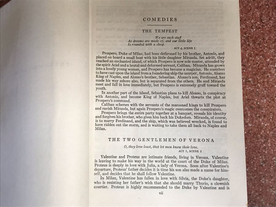 JUST ADDED - Vintage 1937 Hardcover Book: The Complete Works Of William Shakespeare With Themes Of The Plays Walter J. Black, Inc New York, N.Y. [Photo 7]
