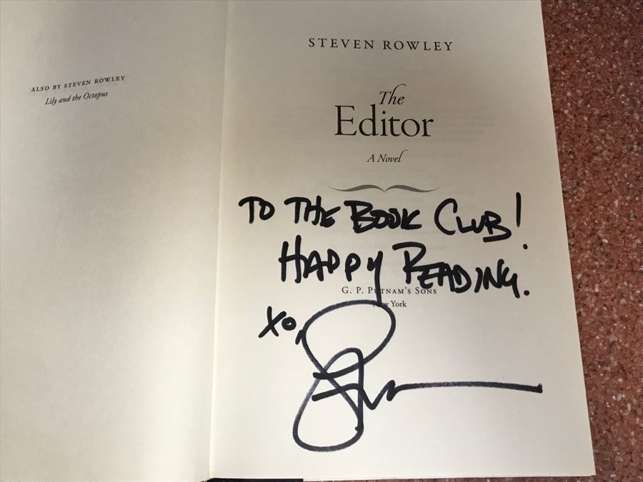 JUST ADDED - Signed Book: The Editor By Steven Rowley [Photo 4]