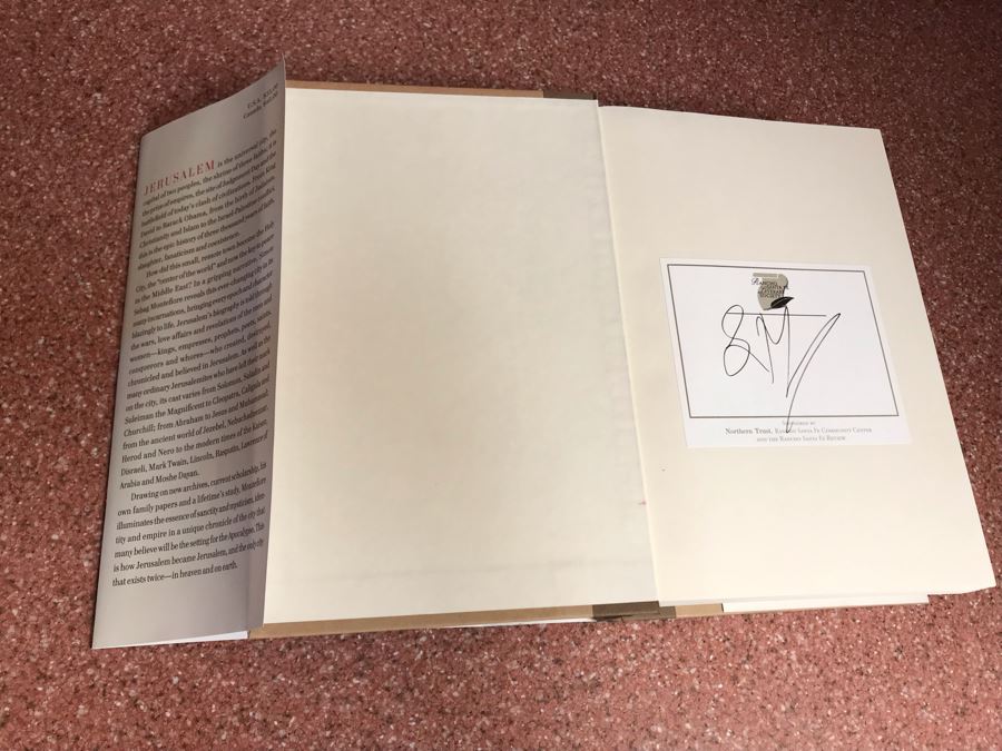 JUST ADDED - Signed Book: Jerusalem The Biography By Simon Sebag Montefiore [Photo 3]