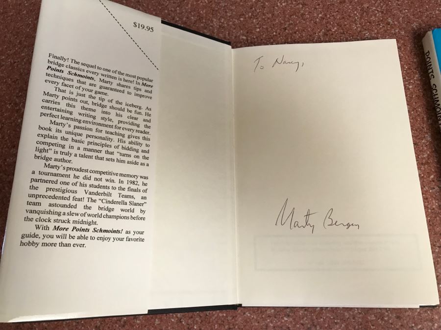 JUST ADDED - Pair Of Signed Bridge Book By Marty Bergen [Photo 8]