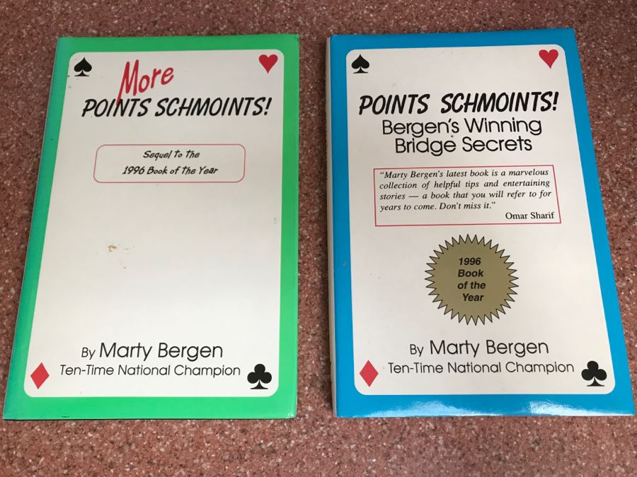 JUST ADDED - Pair Of Signed Bridge Book By Marty Bergen [Photo 2]