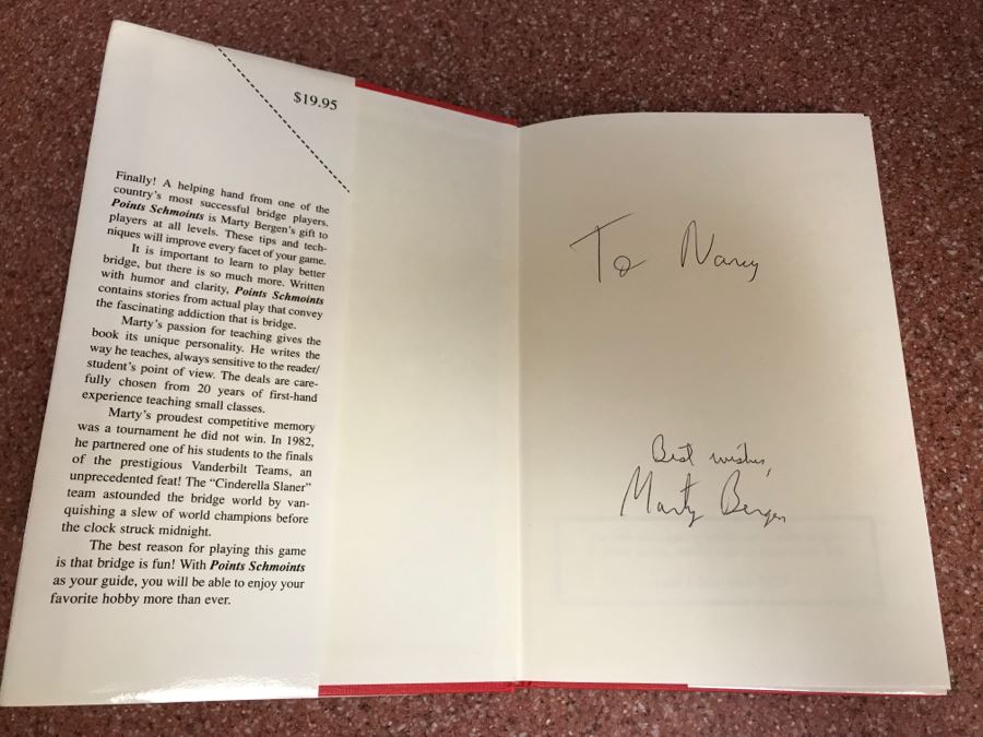 JUST ADDED - Pair Of Signed Bridge Book By Marty Bergen [Photo 5]