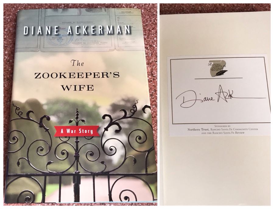 JUST ADDED - Signed Book: The Zookeeper's Wife A War Story By Diane Ackerman [Photo 1]