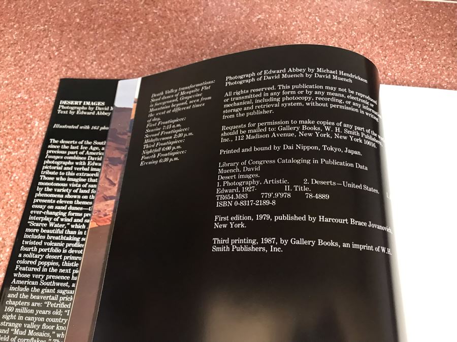 JUST ADDED - Large Format Coffee Table Book Desert Images Photographs By David Muench, Text By Edward Abbey Retails $125 [Photo 9]