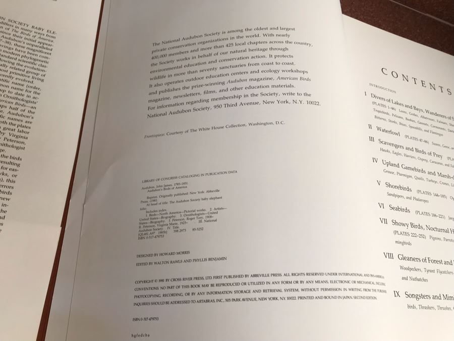 JUST ADDED - Large Format 1981 The Audubon Society Baby Elephant Folio Audubon's Birds Of America By Roger Tory Peterson & Virginia Marie Peterson [Photo 10]