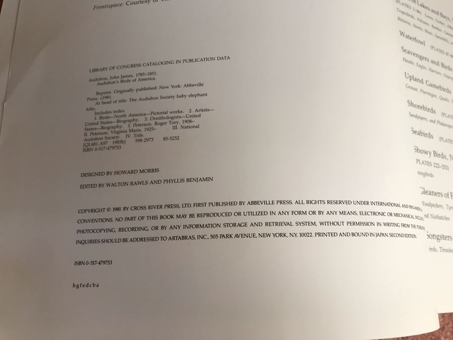 JUST ADDED - Large Format 1981 The Audubon Society Baby Elephant Folio Audubon's Birds Of America By Roger Tory Peterson & Virginia Marie Peterson [Photo 11]