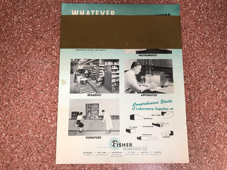 JUST ADDED - Vintage 1952 Fisher Scientific Company Souvenir Book Of The New Central States Plant [Photo 4]