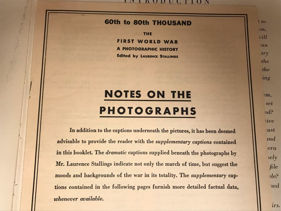 JUST ADDED - Vintage 1933 Hardcover Book The First World War A Photographic History By Laurence Stallings [Photo 11]
