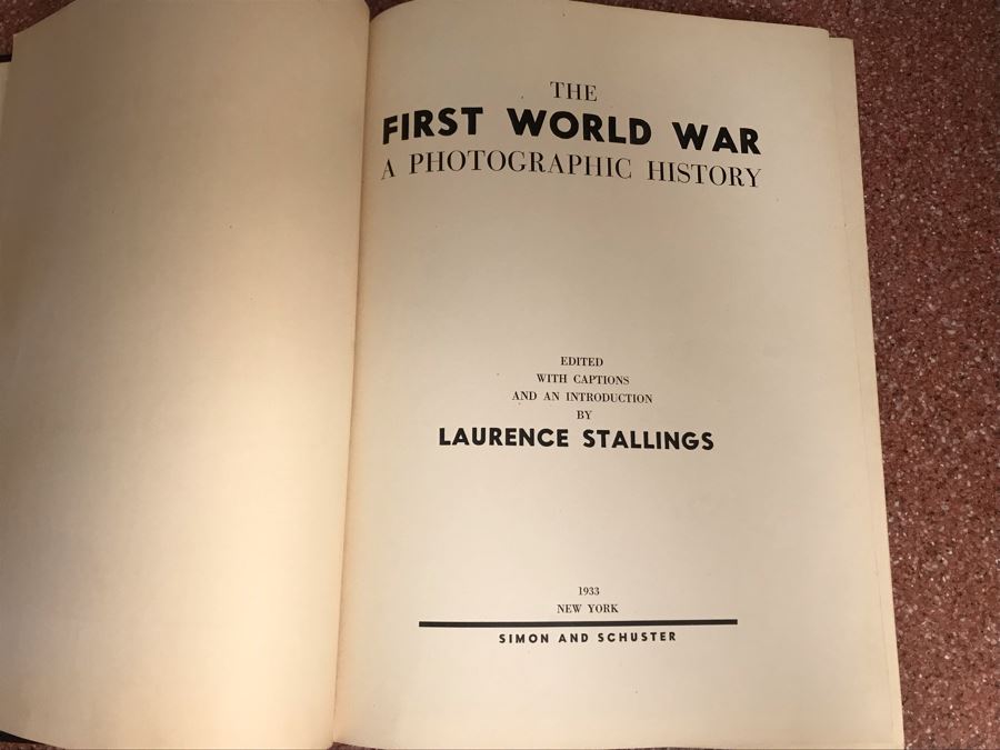 JUST ADDED - Vintage 1933 Hardcover Book The First World War A Photographic History By Laurence Stallings [Photo 6]