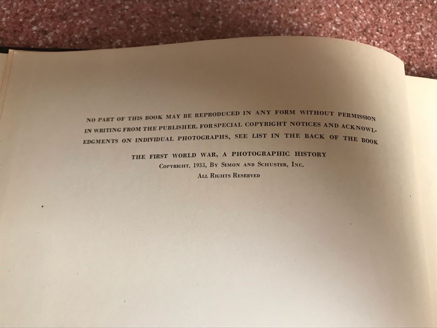 JUST ADDED - Vintage 1933 Hardcover Book The First World War A Photographic History By Laurence Stallings [Photo 9]