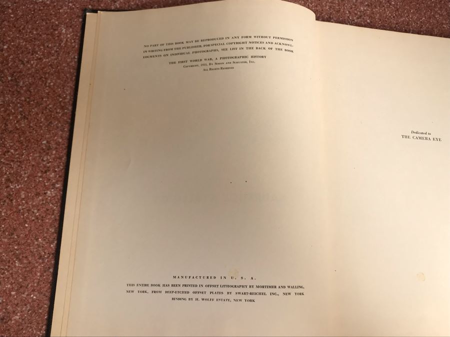 JUST ADDED - Vintage 1933 Hardcover Book The First World War A Photographic History By Laurence Stallings [Photo 7]