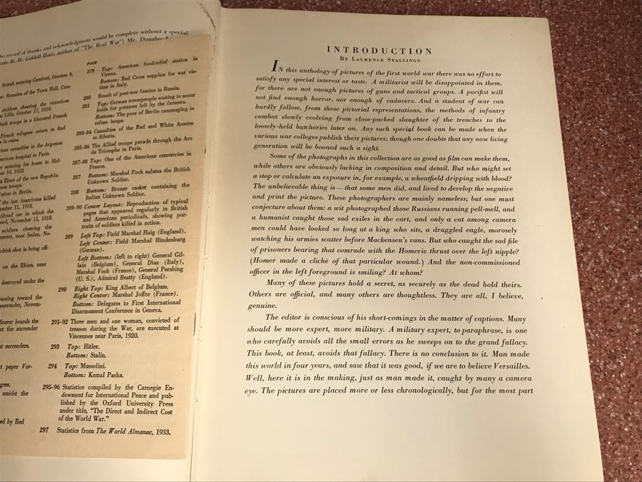 JUST ADDED - Vintage 1933 Hardcover Book The First World War A Photographic History By Laurence Stallings [Photo 12]