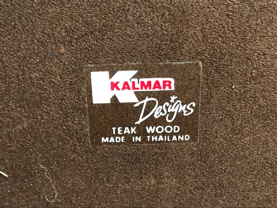 JUST ADDED - Vintage Kalmar Designs Danish Modern Teak Wood Accordion Cover Box 5W X 14H X 4D [Photo 7]