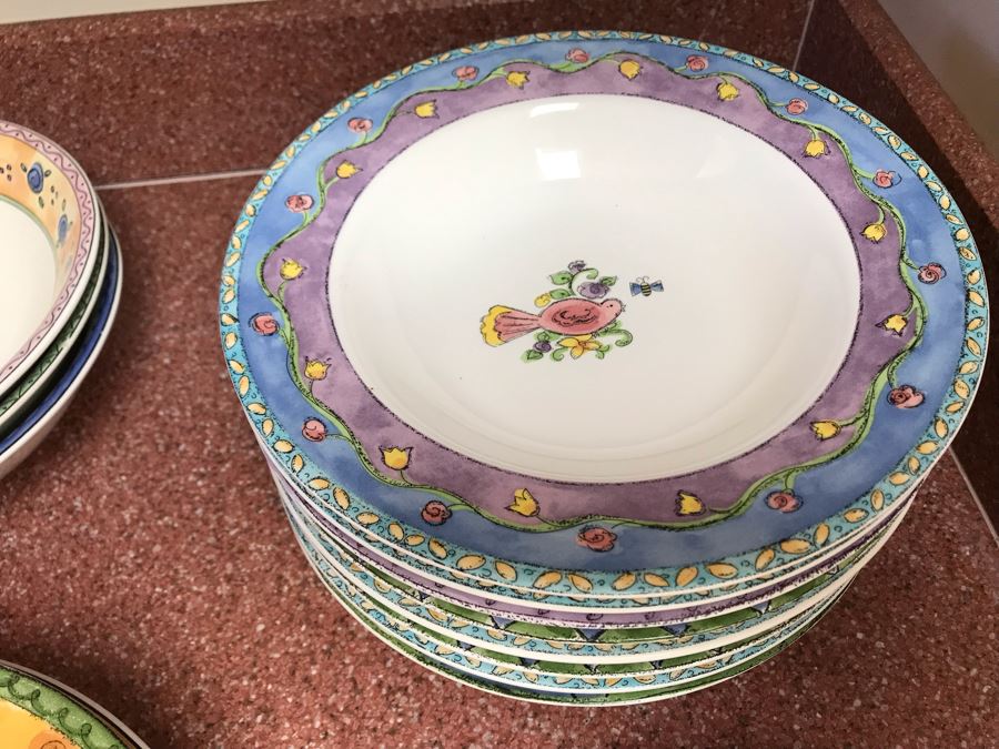 JUST ADDED - Set Of Various Sue Zipkin Sango Plates And Bowls [Photo 4]