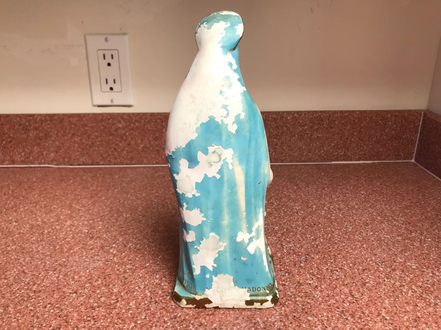 JUST ADDED - Vintage 1956 Kitchen Madonna Chalkware Statue [Photo 5]