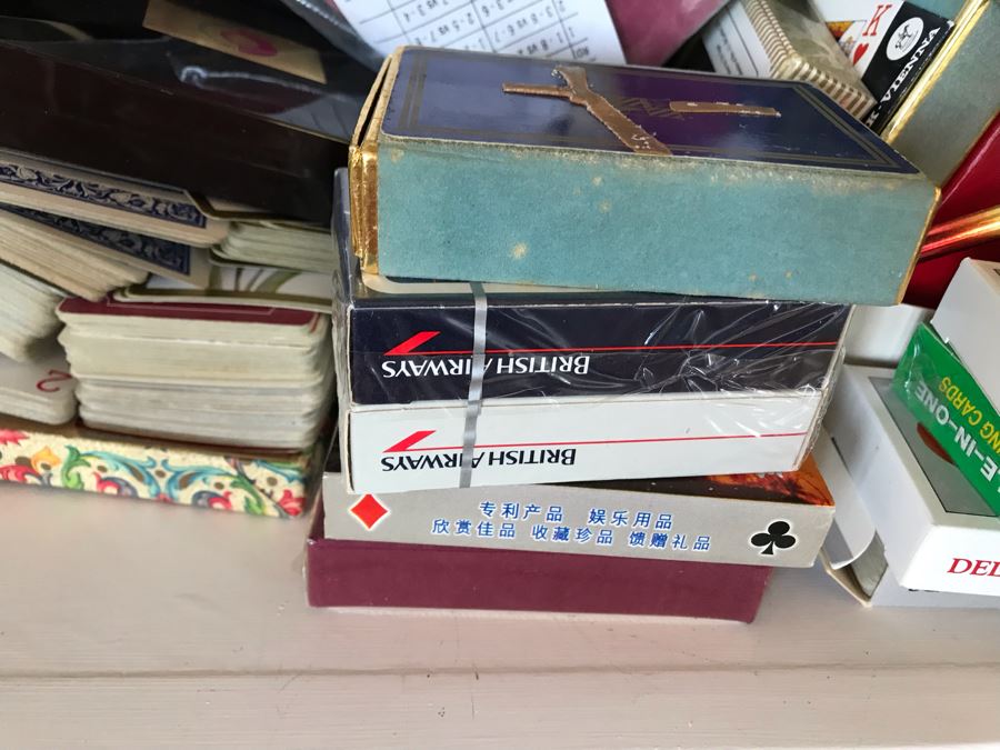 JUST ADDED - Playing Cards Game Lot With Italian Leather Card Case - See Photos [Photo 8]