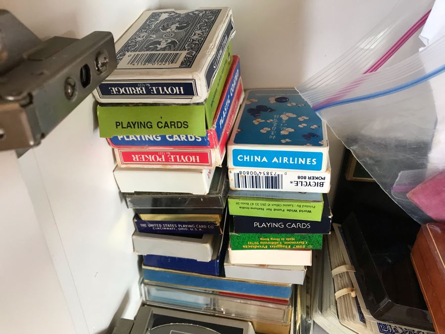 JUST ADDED - Playing Cards Game Lot With Italian Leather Card Case - See Photos [Photo 2]