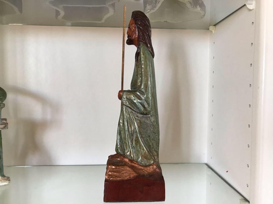 JUST ADDED - Carved Wooden Religious Patrick Sculpture From Ireland [Photo 5]
