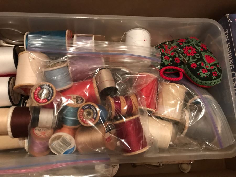 JUST ADDED - Large Collection Of Various Sewing Supplies Including Sewing Machine Parts, Sewing Thread, Needles, Etc - See Photos [Photo 7]